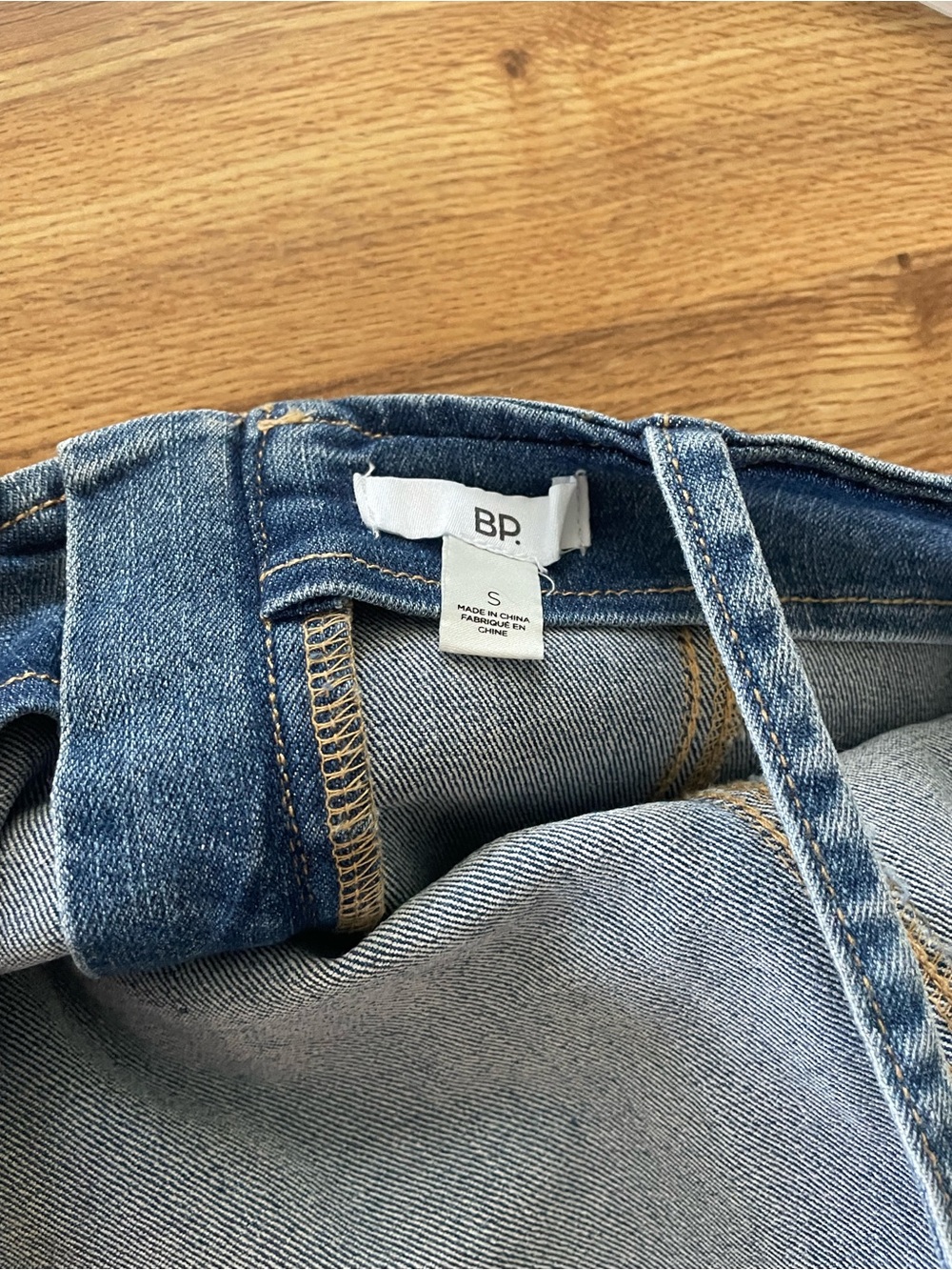 bp Blue Denim Mini Slip Dress with Double Straps - Picture 3 of 3